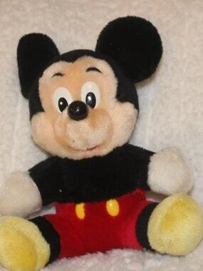 Vintage 1980's Disneyland Mickey Mouse Plush 7" Stuffie 80s Stuffed Animal Plush